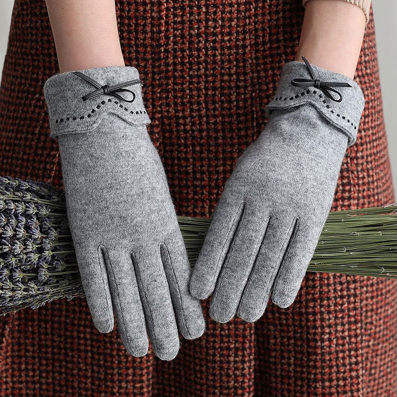 2020 New Fashion Ladies Fleece Wool Winter warm Gloves for women