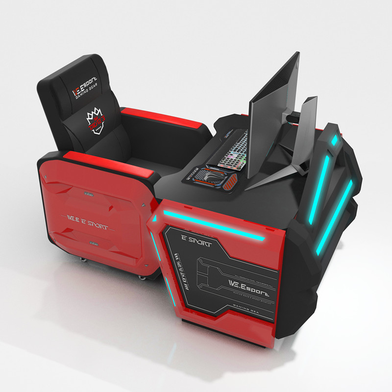 Оптовая продажа, игровой настольный компьютер, гоночный стол RGB light, игровой стол для геймеров от производителя