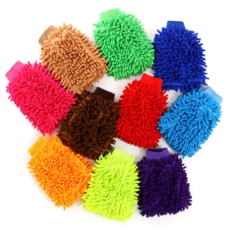 Car Wash Glove Wholesale Microfiber Car Cleaning Glove Double-sided Chenille Car Wash Gloves