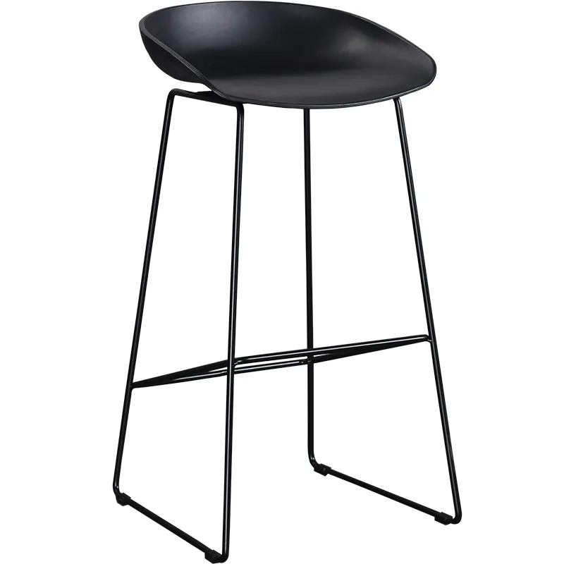 High bar stool supplier Durable steel high chair lab stool plastic seat industrial chair