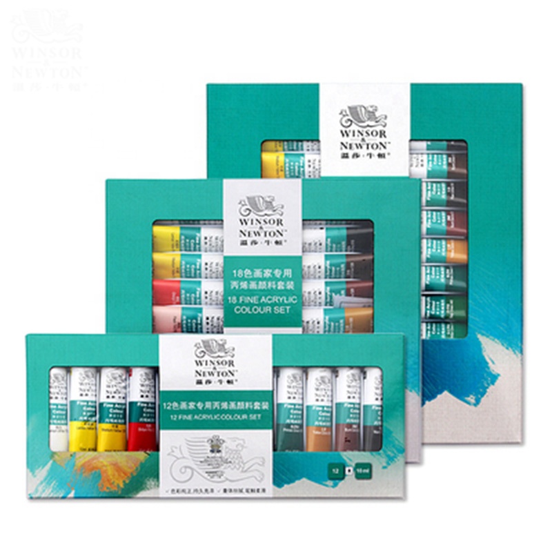 Winsor & Newton 24 цвета 10 мл Профессиональная Алюминиевая трубка акриловая краска набор для художественной школы и художественной студии