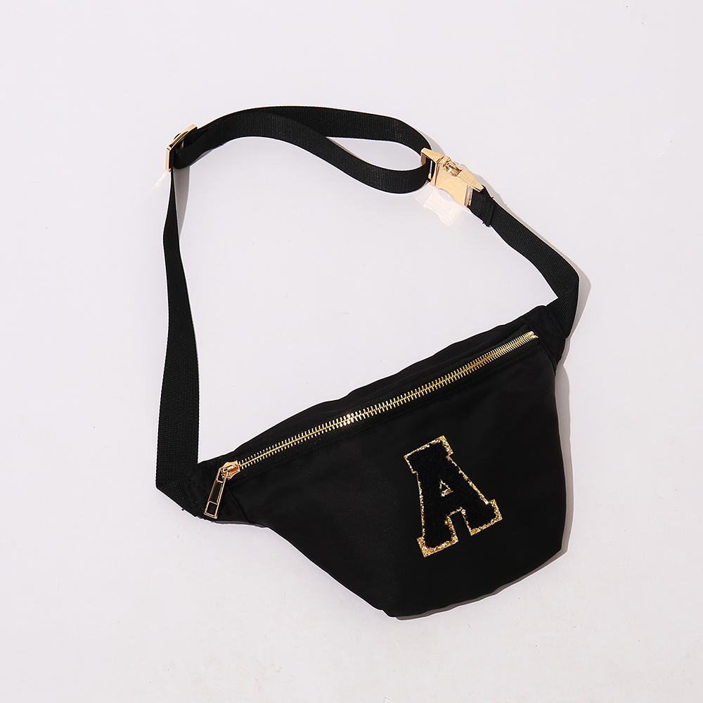 Custom Logo Waterproof Waist Bag Fanny Pack Nylon fabric Cross Body Hiking Bag
