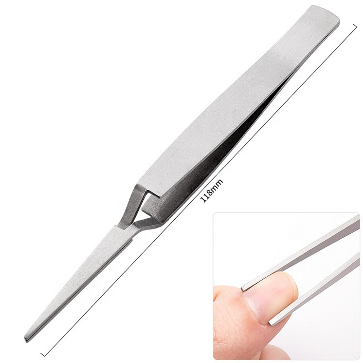 Factory Price Manicure Tweezers Rainbow Cuticle Remover Shaping Tweezers Stainless Steel Nail Art Tools