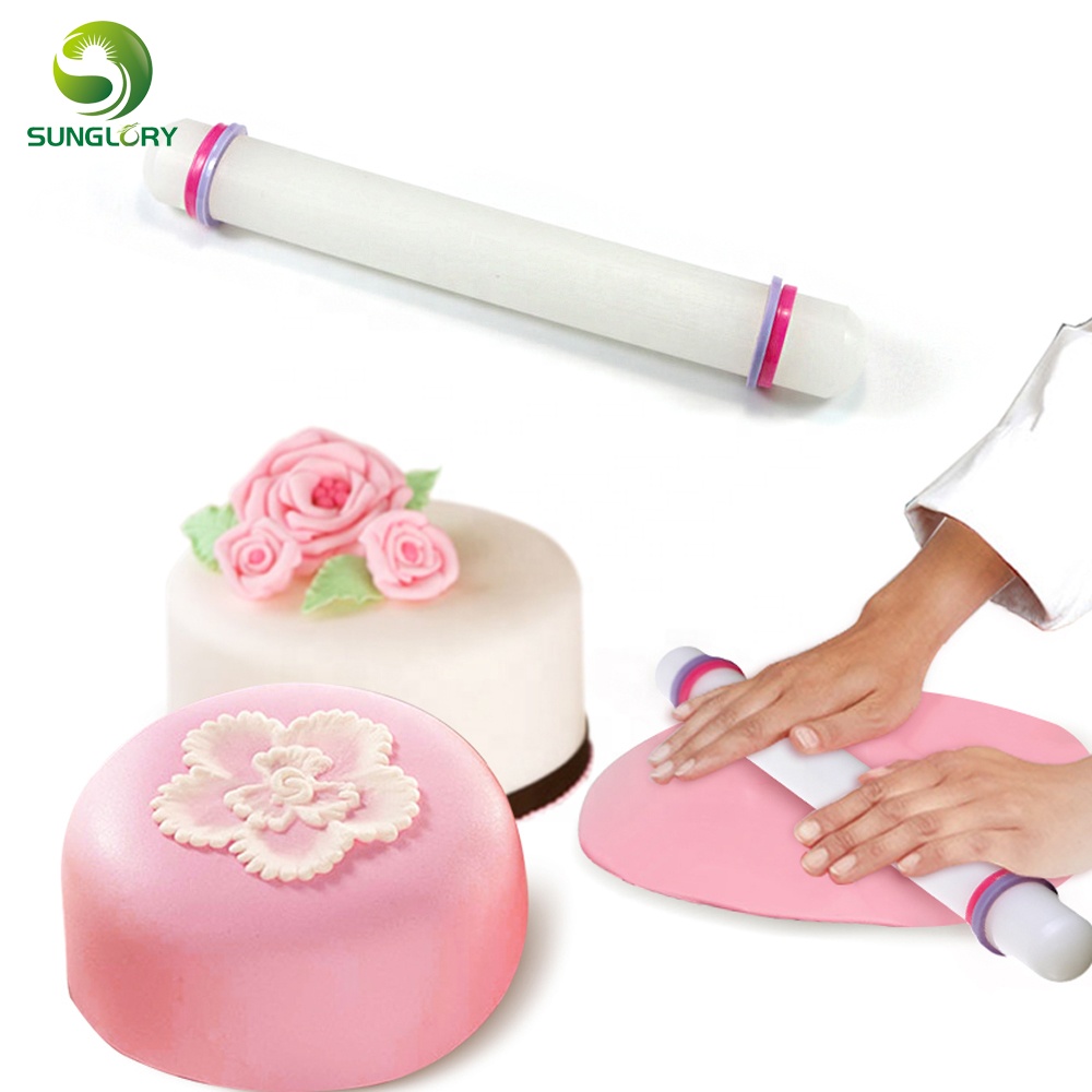 Кухня Белый антипригарный Glide Sugarcraft торт Скалка помадка торт тесто ролик Embosser украшения выпечки инструменты для тортов