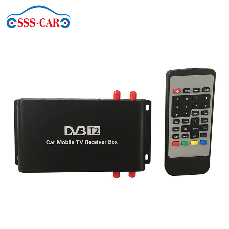 Dvb-t2 Автомобильный высокоскоростной мобильный цифровой ТВ-тюнер dvb t2 h.264 цифровой спутниковый ТВ-приемник 4 тюнер 4 антенны