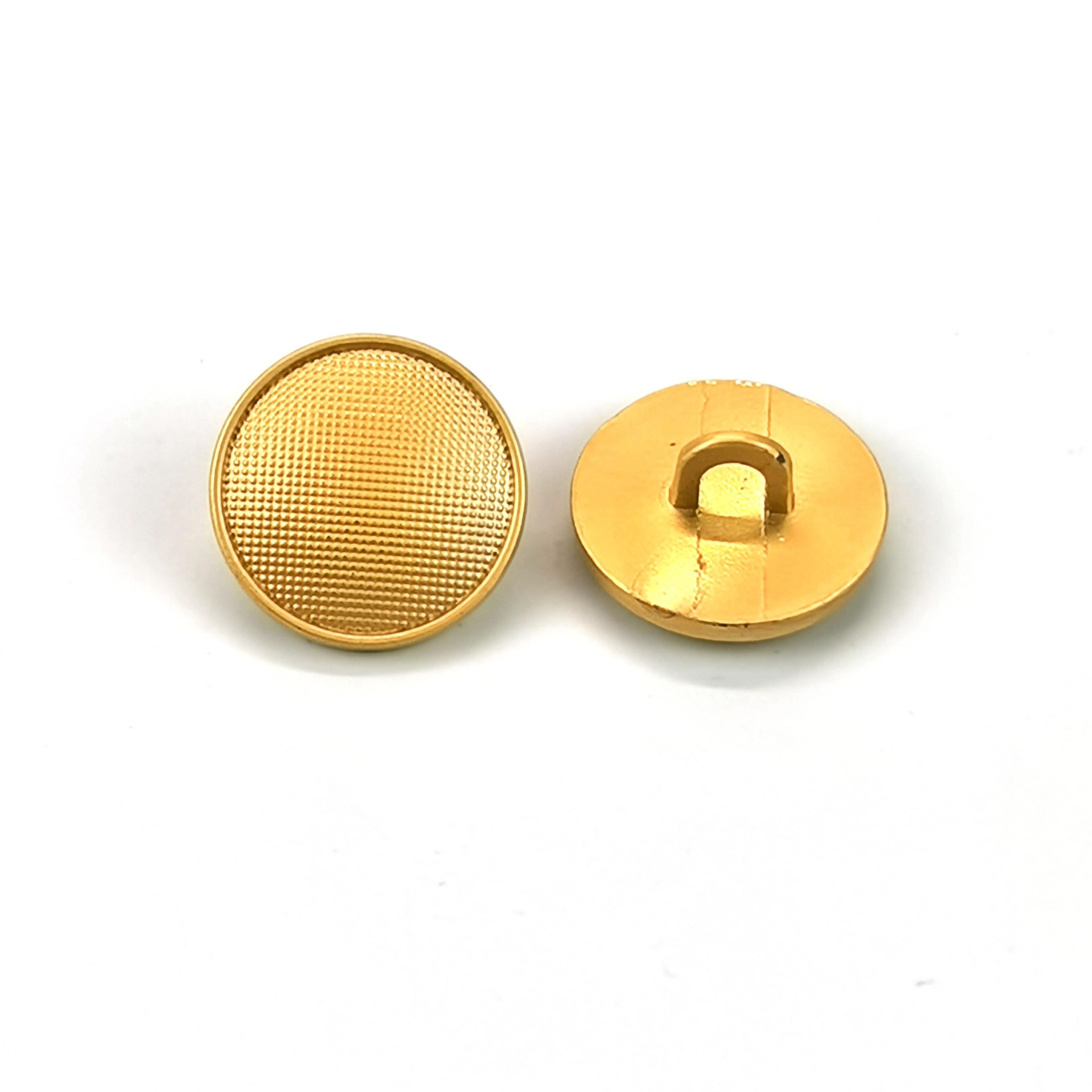 Fashion custom made metal jeans buttons one hole gold coat hook sewing loop garment button