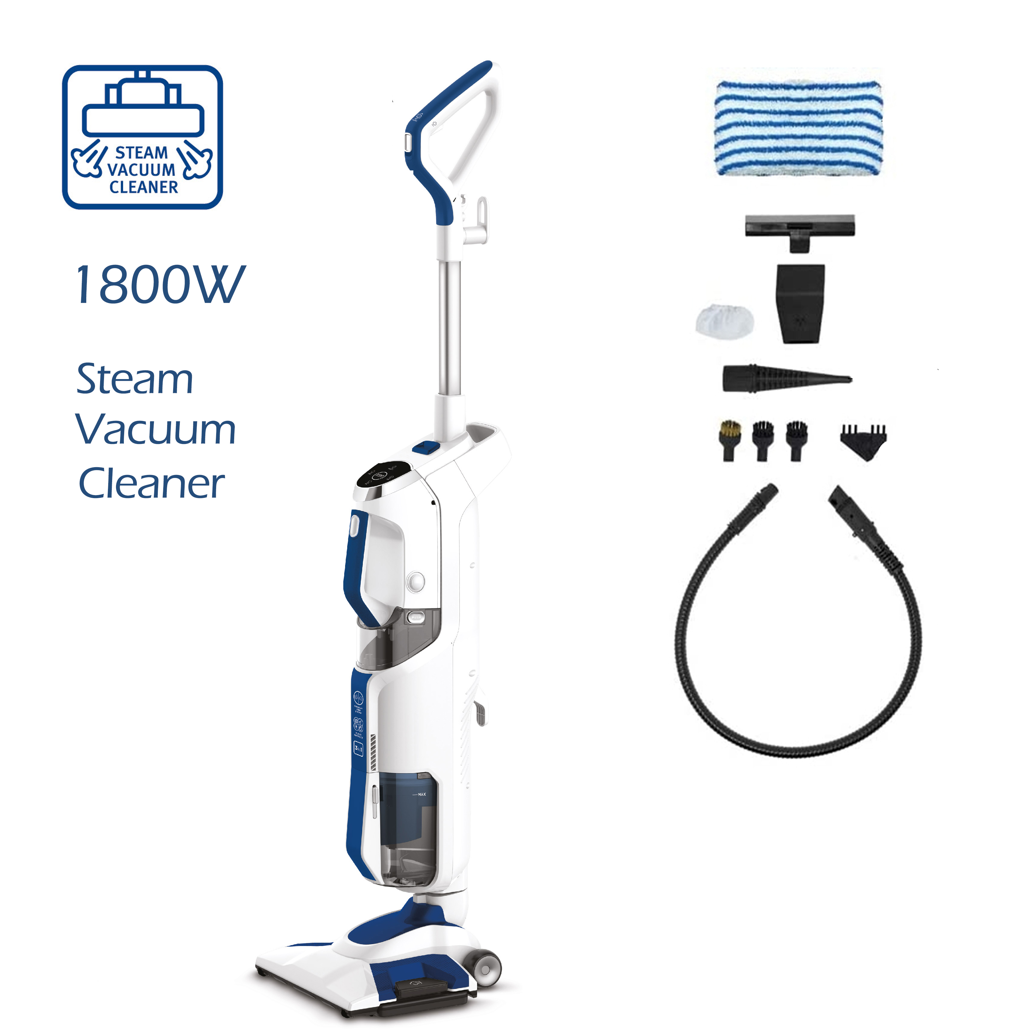 Popular upright vertical parking steam vacuum cleaner steam mopping