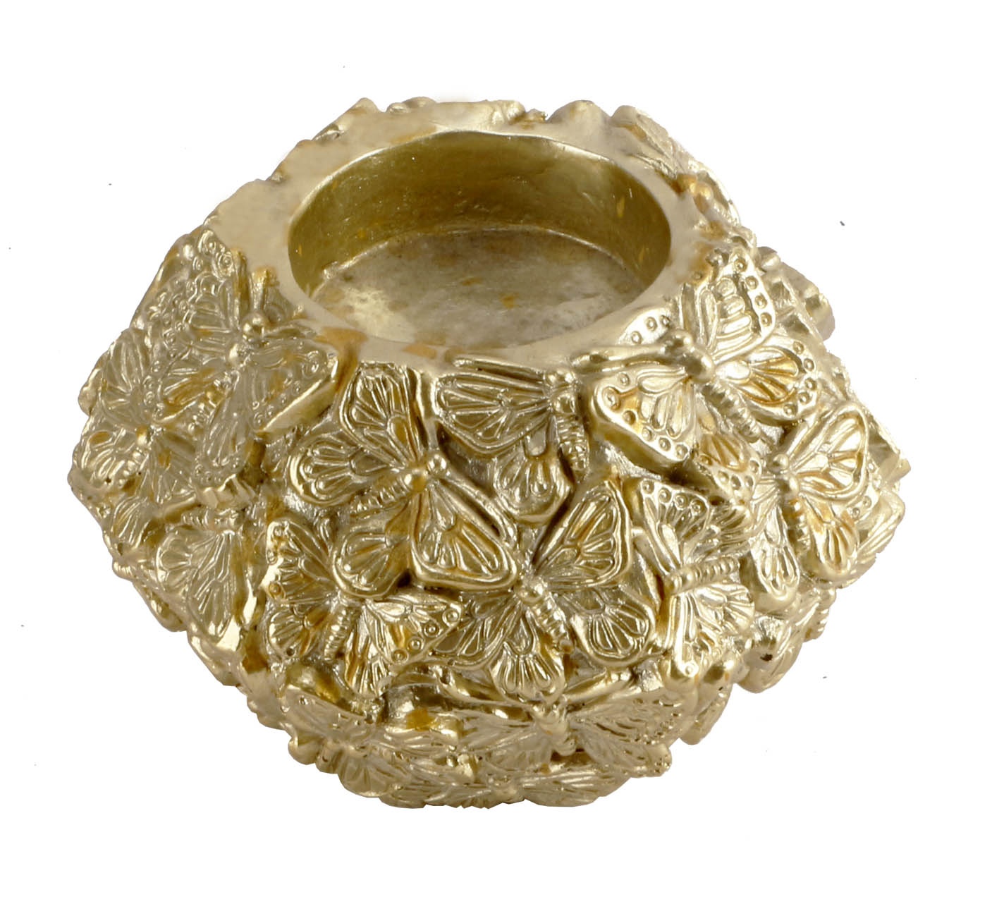 Resin craft Decor Resin Decoration Gold Candlestick with Washbasin Shape Home Decor with Holder for House