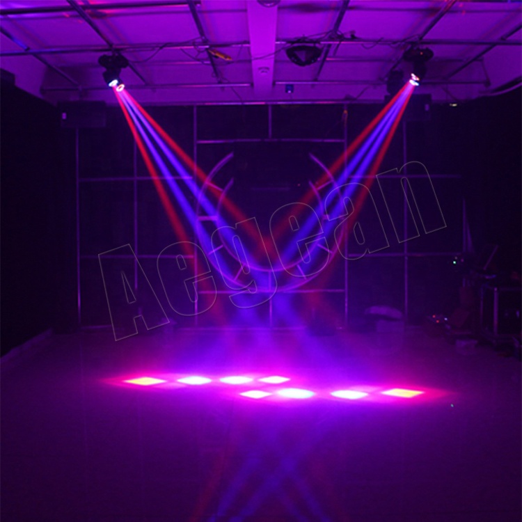 Двойной 30 Вт мини 2x30 Вт светодиодный движущийся прожектор с rgb круговой полосой