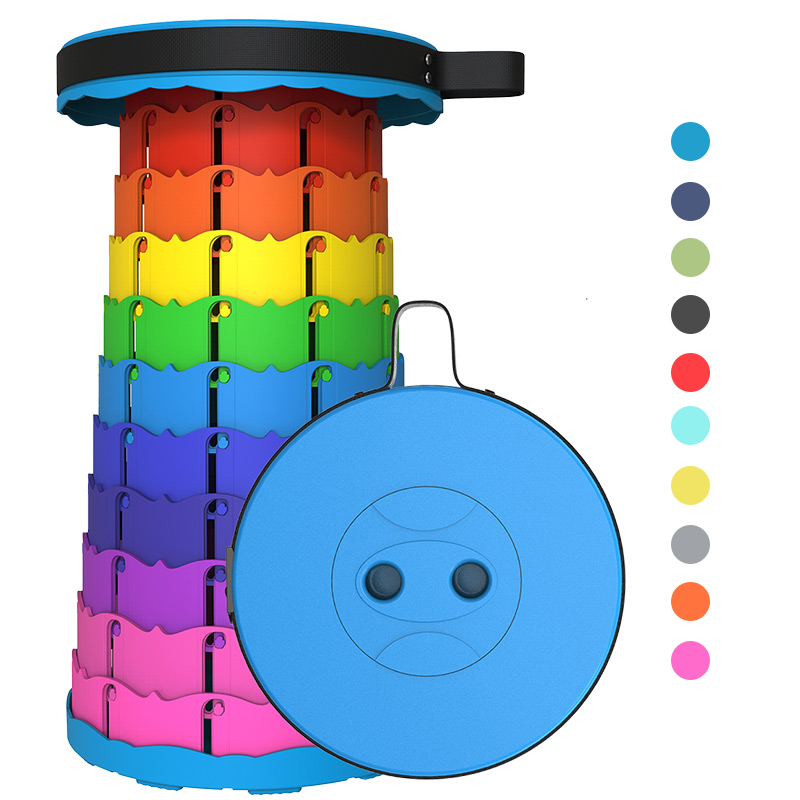 Wholesale Chairs Outdoor Camping Plastic Collapsible Telescopic Rainbow Foldable Step Stool Retractable Portable Folding Stool