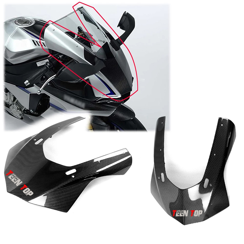 Carbon Fiber Front Fairing Cowl For Yamaha R1 R1M 2015 2016 2017 2018 2019 Upper Head Cowl Cover