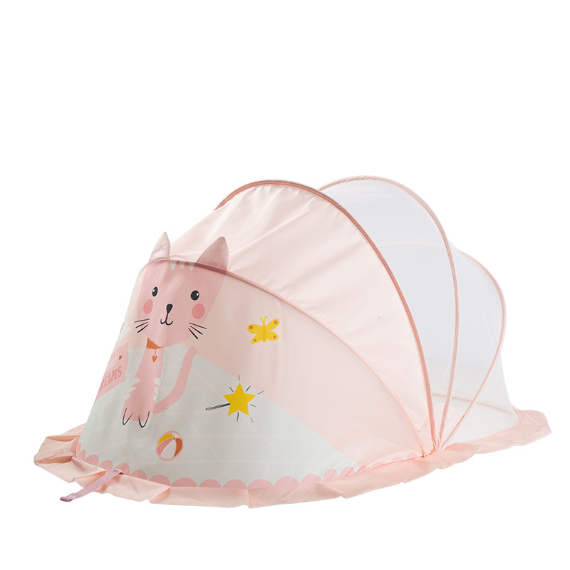 Crib mosquito net children foldable baby mosquito net cover yurts bottomless free installation of mosquito cover