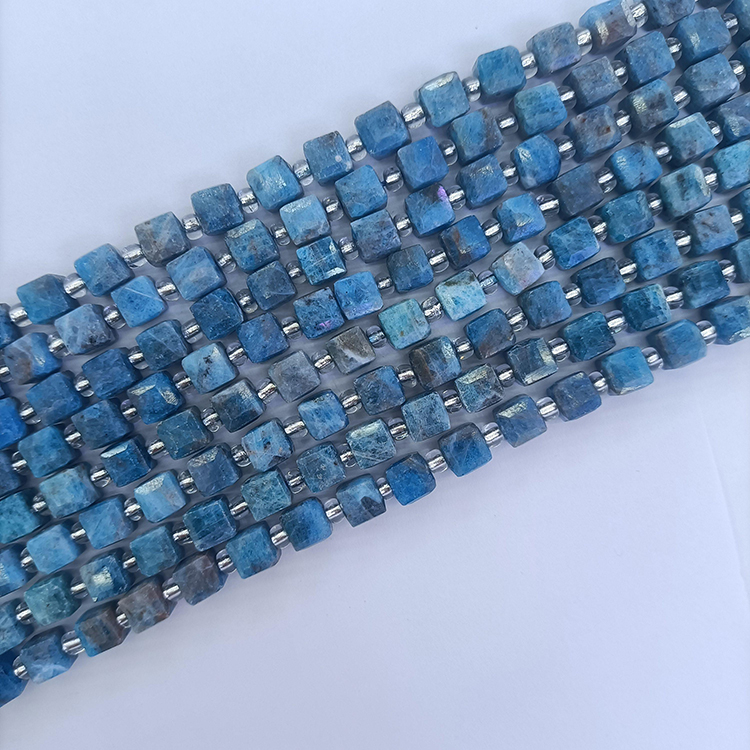 Square Shape Loose Gemstone Beads Loose Zirconia Azurite Beads