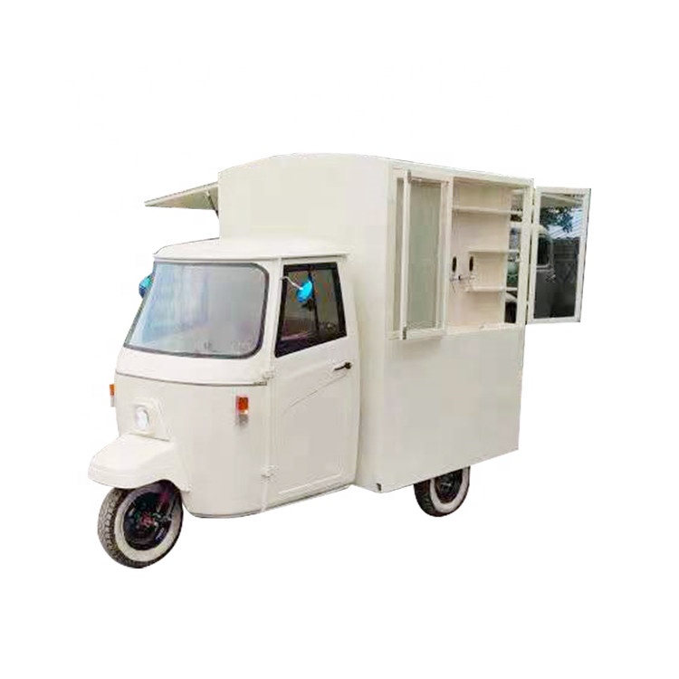 Грузовик для еды Piaggio Ape, Электрический трехколесный велосипед для мороженого, мобильный магазин, мотоцикл, гамбургерный киоск, тележка для еды 50
