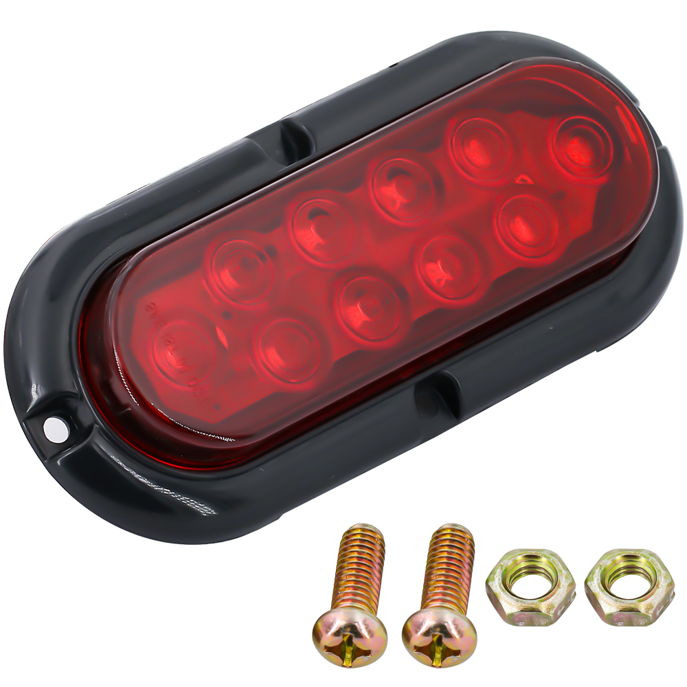 Wholesale Red 10LED Brake Turn Stop Reverse Tail Lights IP65 Waterproof For Boat Trailer Truck RV Kit WG023