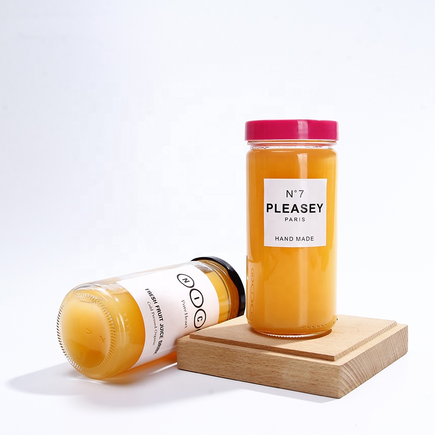 250ml Cylinder Round Glass Food Storage Jar Honey Jam Sauce Glass Jars