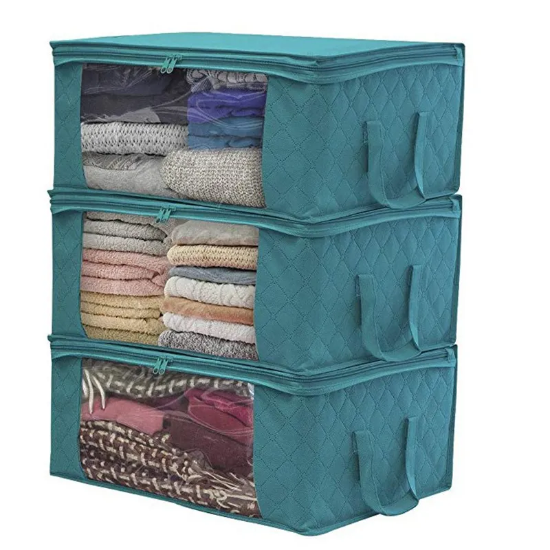 Non-woven folding clothing storage box Quilt storage bag Clothing Organizer