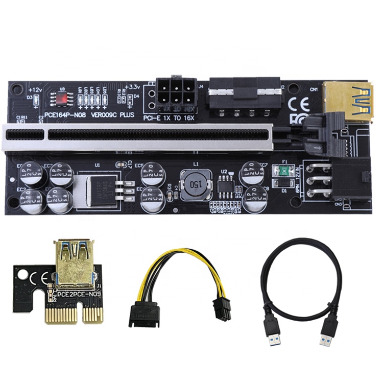 VER009C gpu riser 3,0 pcie x16 подъемный кабель Графический 8 конденсатор pci-e подъемники