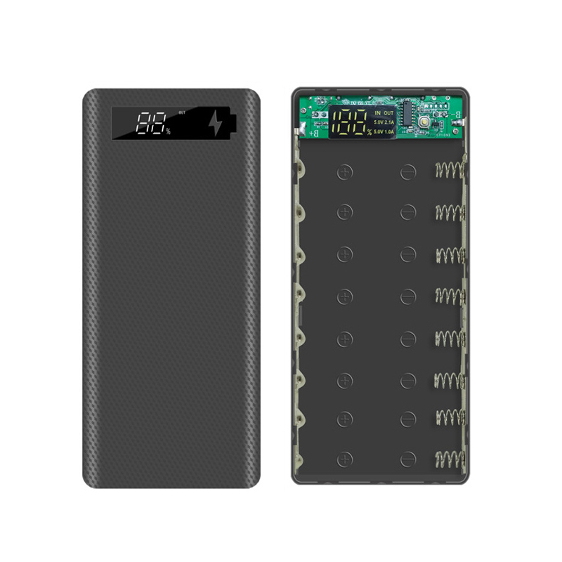 Внешний аккумулятор с двумя USB-портами, 5 В, 8*18650