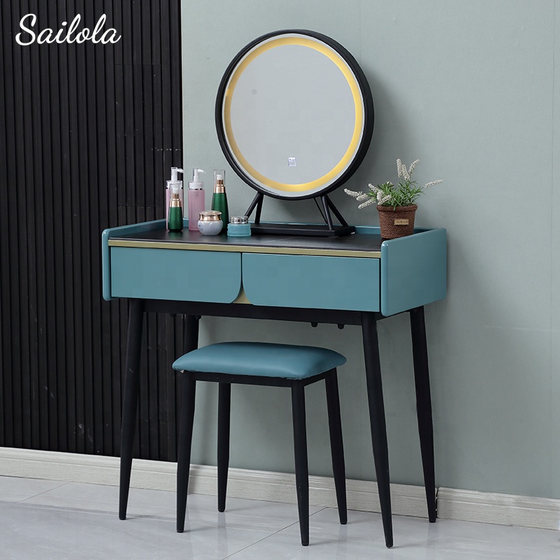 Wholesale Modern Dressing Table Furniture Luxury Dresser Table Dressers With Mirror And Stool