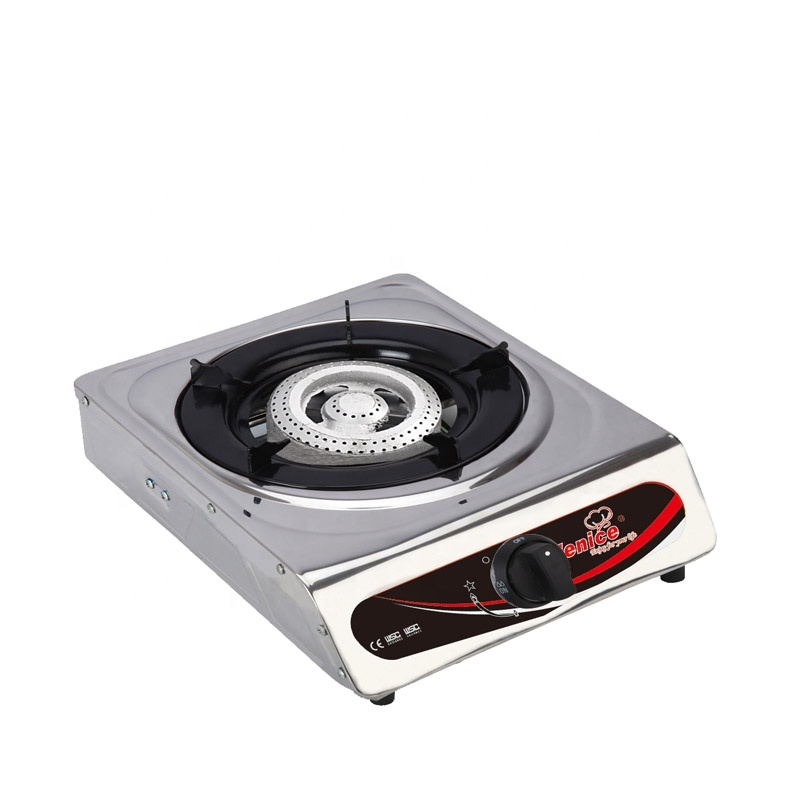 chinese household kitchen stainless steel portable stove top table single gas burner gas cooktopss