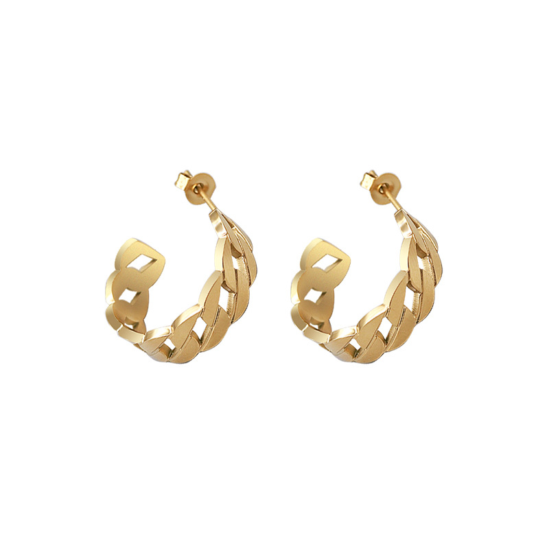 Exquisite studs earring gold earrings for women 2021 gold plated jewelry set stainless steel earrings