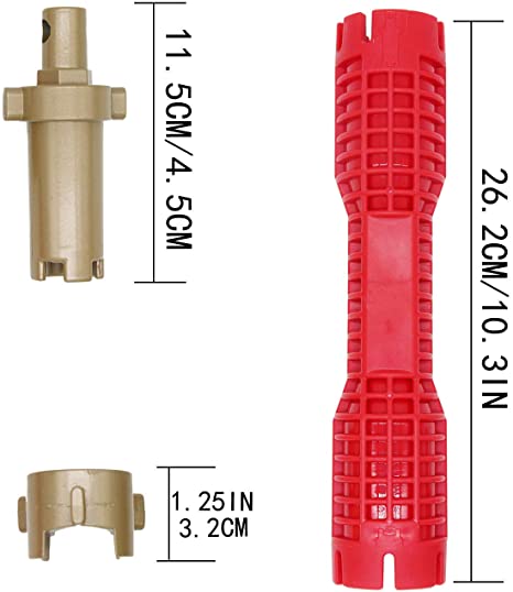 8 In 1 Sink Wrench Anti Slip Kitchen Bathroom Wrench Water Pipe Wrench