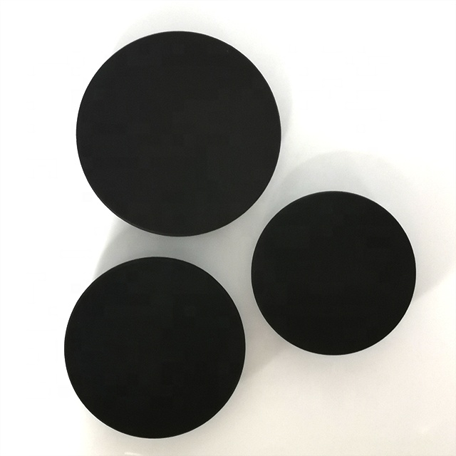 Custom size and color black bamboo lid for glass candle containers