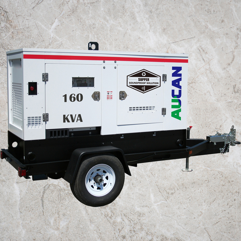 160kva Deutz/Cummins/Perkins дизельная Мобильная генераторная установка для промышленного/делового, супер тихий тип прицепа генераторная установка