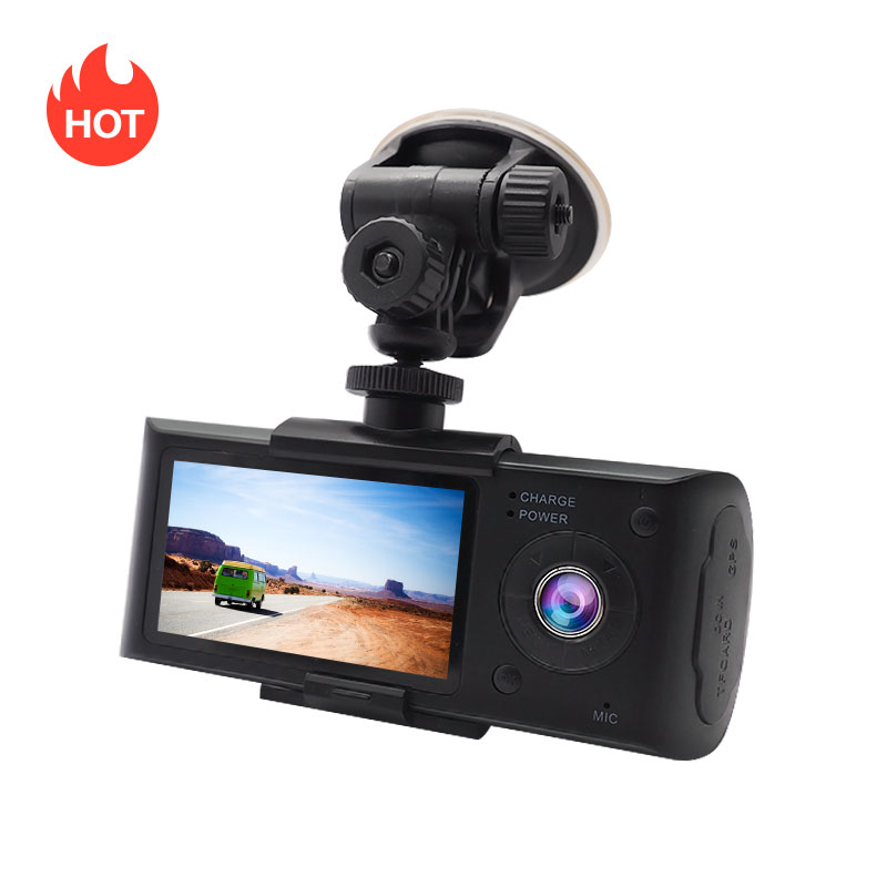 2,7 ''Полный ЖК-дисплей AHD Автомобильная резервная DVR GPS двухобъективный фотоаппарат вид изнутри, емкость Dash Cam