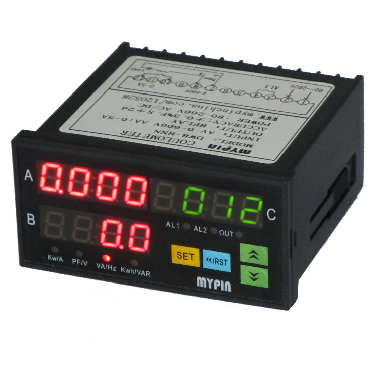 MYPIN (DW8/9-3RR2-00) 4 светодиодных знака после запятой 3-фазный мульти-измеритель мощности