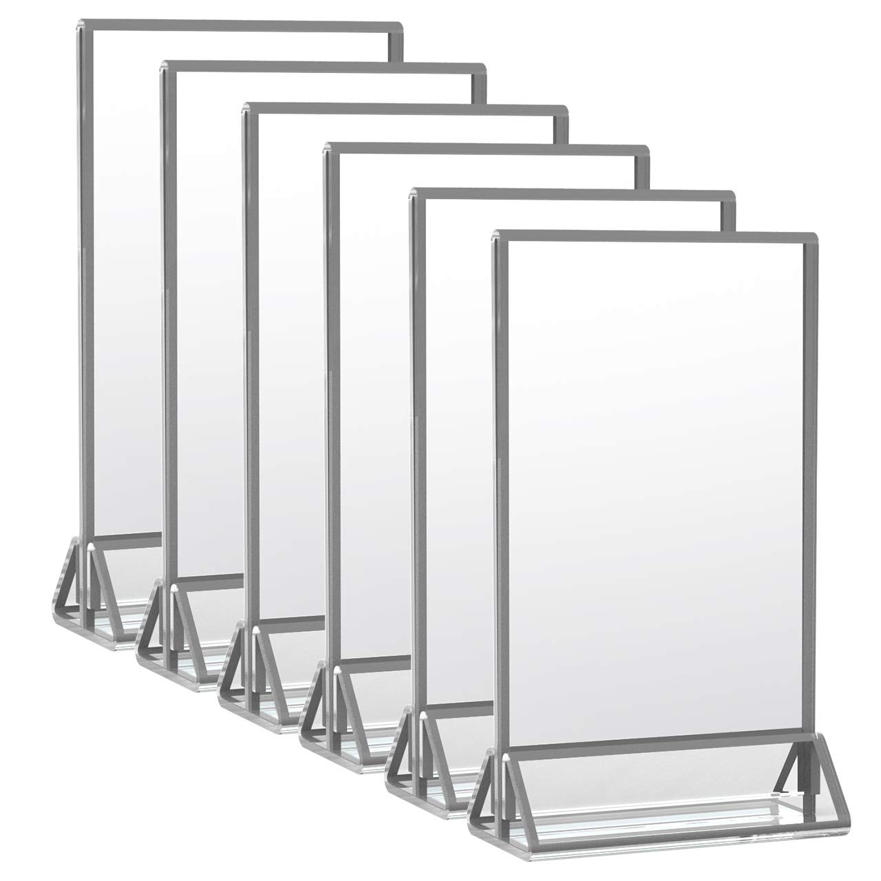 Double Sided Table Menu Display Stand Wedding Table Numbers Holder Acrylic Gold Frames Sign Holders