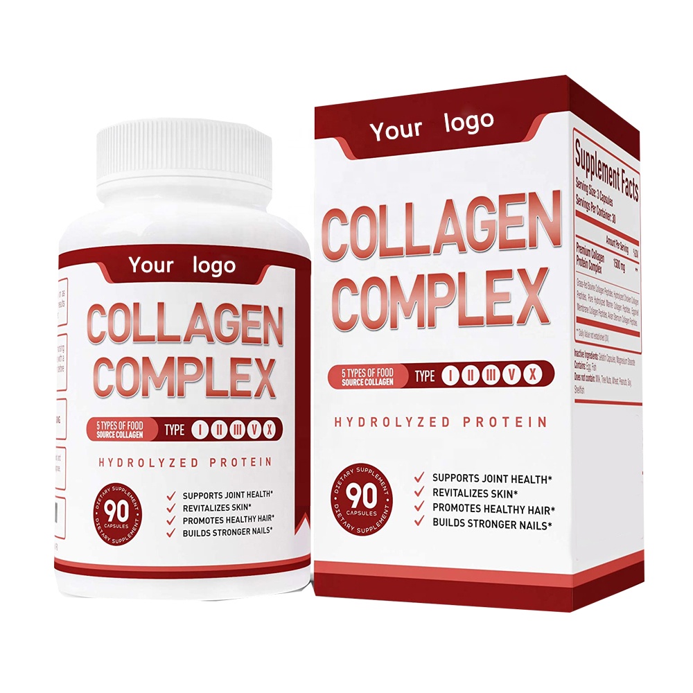 Premium Anti Aging Supplements Whitening Collagen Capsule Support for Hair Skin and Nails Health Collagen Skin Whitening Pills