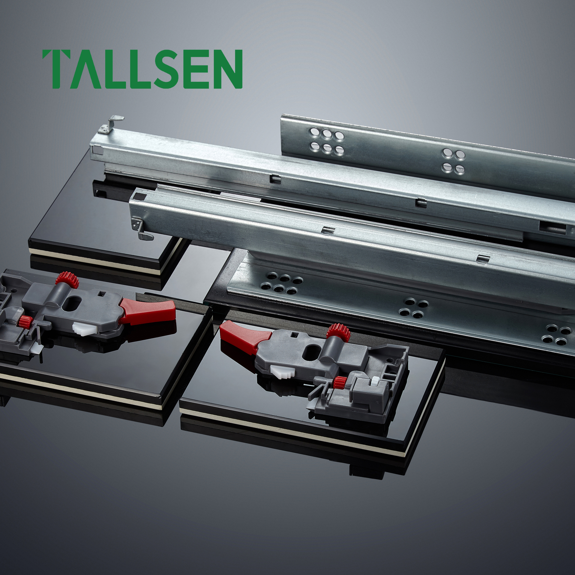 Tallsen Прямая продажа с фабрики телескопическая полный шкаф тянуть тип мягкого закрывания шкафа направляющая для выдвижного ящика