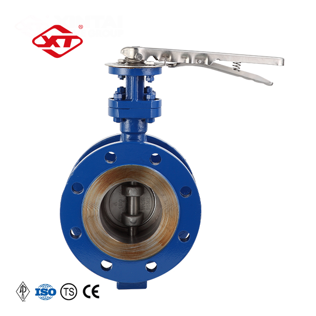Cast steel API butterfly valve D43H-150LB 4inch Manual control