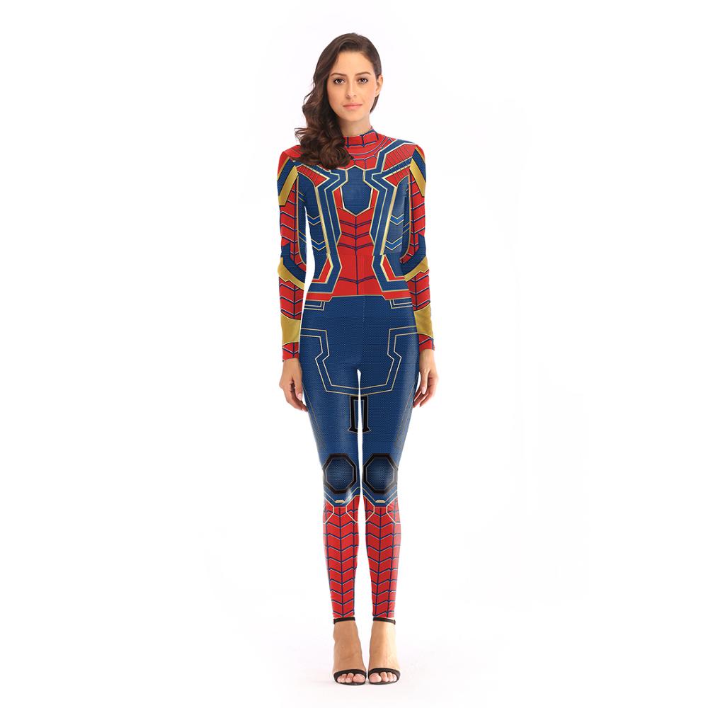 Sexy Women Cosplay Jumpsuits Print Costumes Tight Bodysuit N37-19