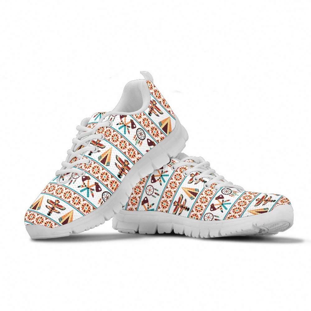 Native American Printed Women's Sneakers OEM Males Footwear Mens Sports Tennis Shoes 2019 Custom