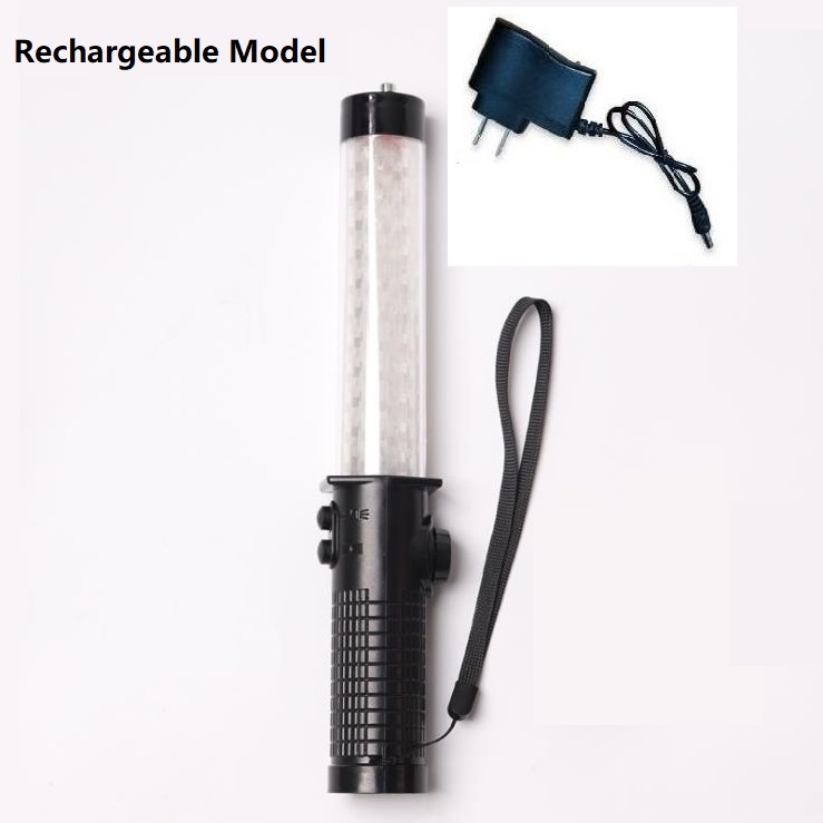 30cm traffic baton rechargable warning light led