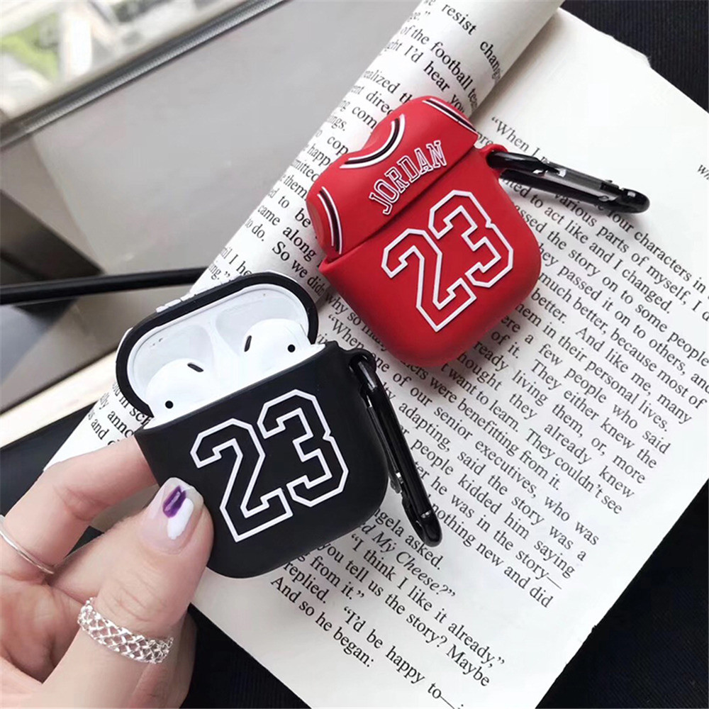 Чехол для наушников AirPods 2, силиконовый чехол Jordan 23, чехлы для беспроводных наушников Airpods pro, защитный чехол