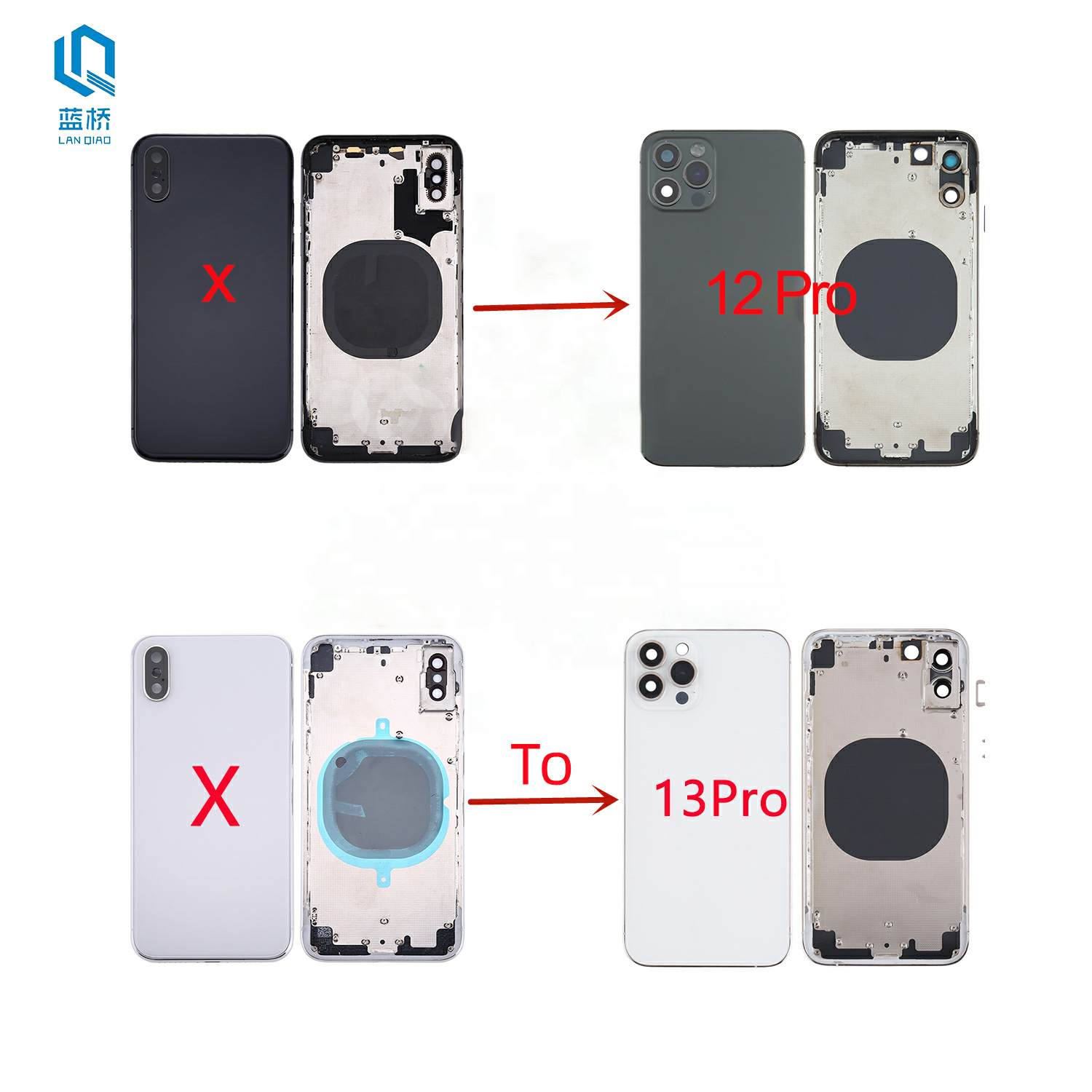 Сделанные на заказ корпуса для мобильного телефона для iphone XR, обновление, преобразование в 13 pro max