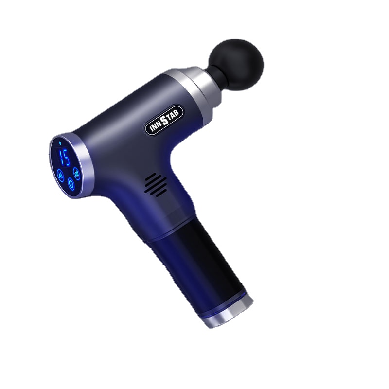 2021 20 Speed Dropshipping Led Touch Screen Fascial Carbon Fiber Percussion Deep Tissue Electric Massager Muscle Massage Gun-