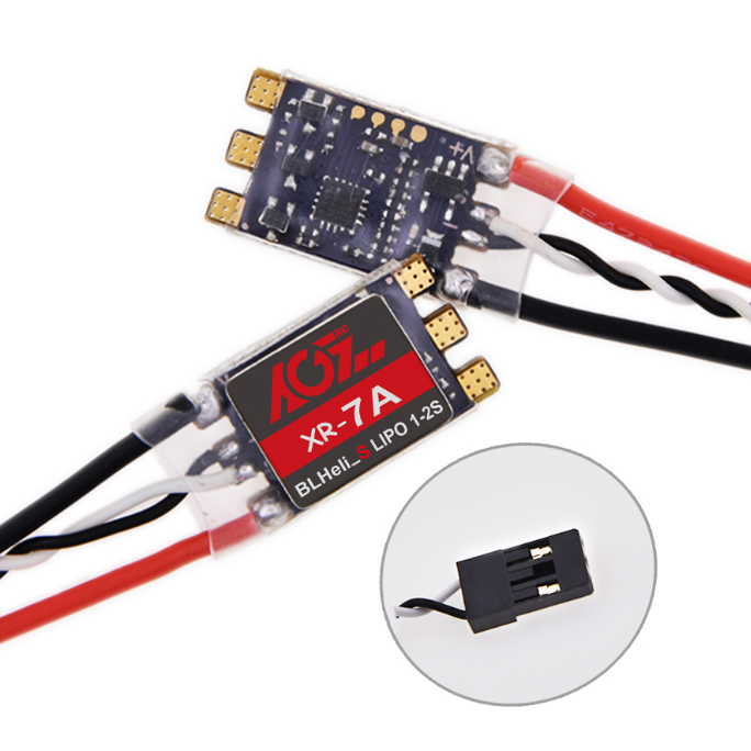AGFrc ESC XR-7A 1-2s OPTO FPV Racing 3,2g Brushless ESC с Blheli_S для радиоуправляемых дронов/самолетов