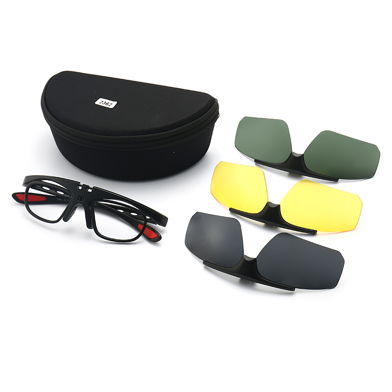 DL Glasses Sport Magnetic Polarized eyewear Clip-on sun glasses 3 in 1 women men TR90 Frame set Night Driving Sunglasses 2022