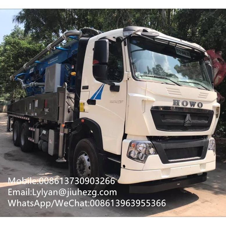 6x4 38m professional in China with ISO9001 CE concrete pump truck