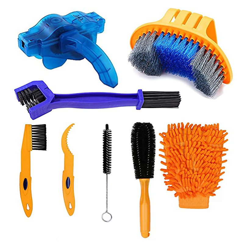 8pcs Bike Cleaning Kit Bike Cleaner Brush Tool for Mountain/Road/Folding Bike