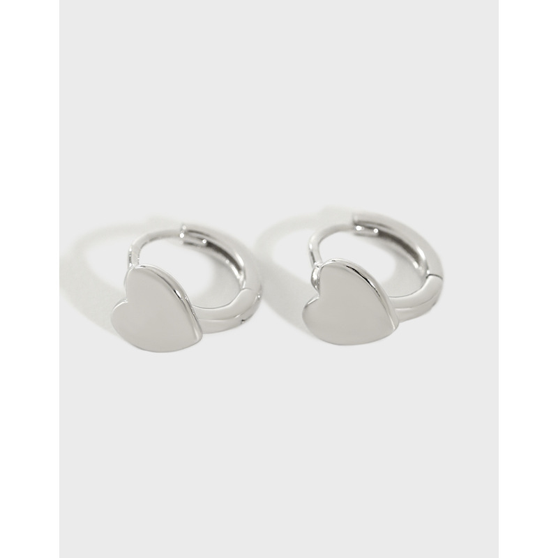 Customizable jewelry 925 sterling silver love heart small earrings for women