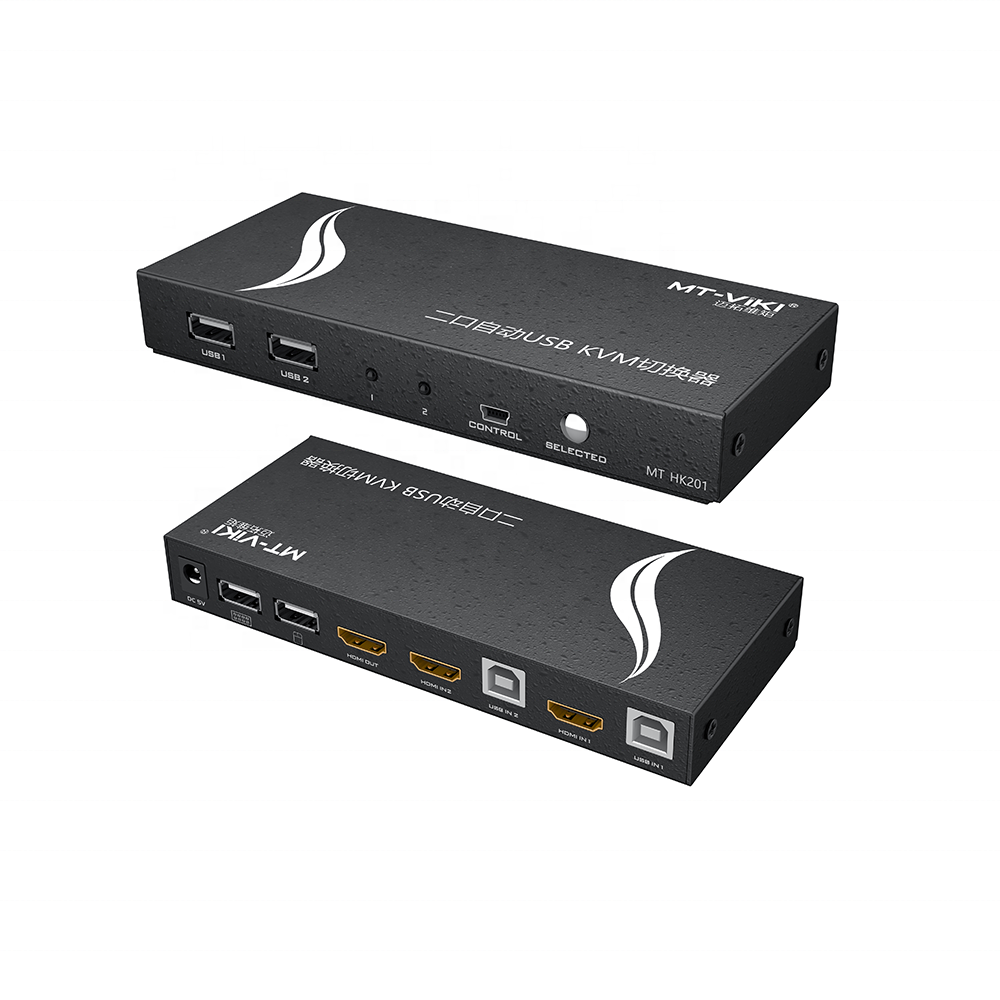 Оптовая продажа мини-размер, состоящий из универсального адаптера на 2 USB HDMI Kvm переключатель 4K 60 Гц