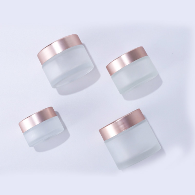 5 gram 100g 15g 5g 10g 20g 2 oz 30g 1oz round custom jars 50g luxury rose gold frosted cosmetic jar glass