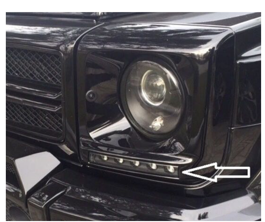 Черная светодиодная сигнальная лампа для Benz G-class W463, ходовой свет, передняя угловая лампа