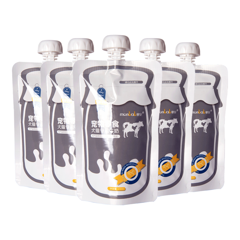 2021 new product dog and cat high-grade original flavor milk pet plastic bag whole milk liquid cow for dogs and cats